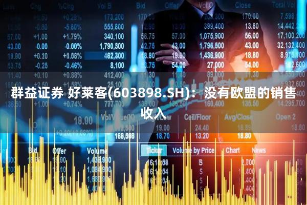 群益证券 好莱客(603898.SH)：没有欧盟的销售收入