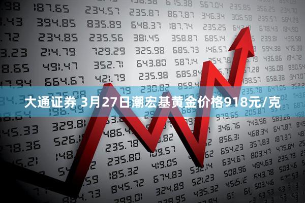 大通证券 3月27日潮宏基黄金价格918元/克